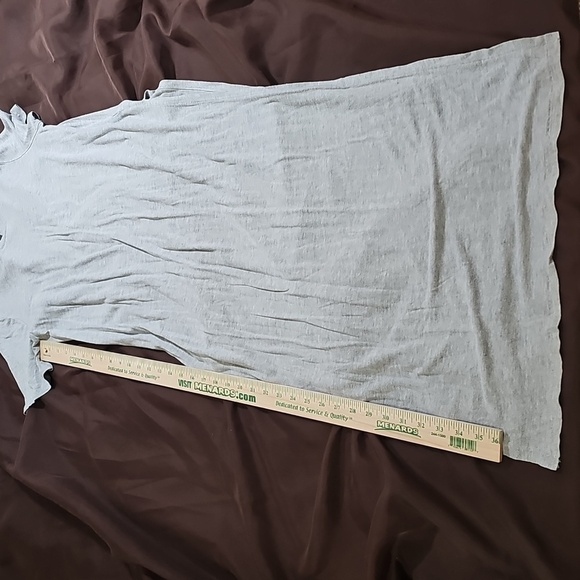 WHO WHAT WHERE Gray T-shirt Maxi Dress Side Slits Size M - Picture 7 of 10